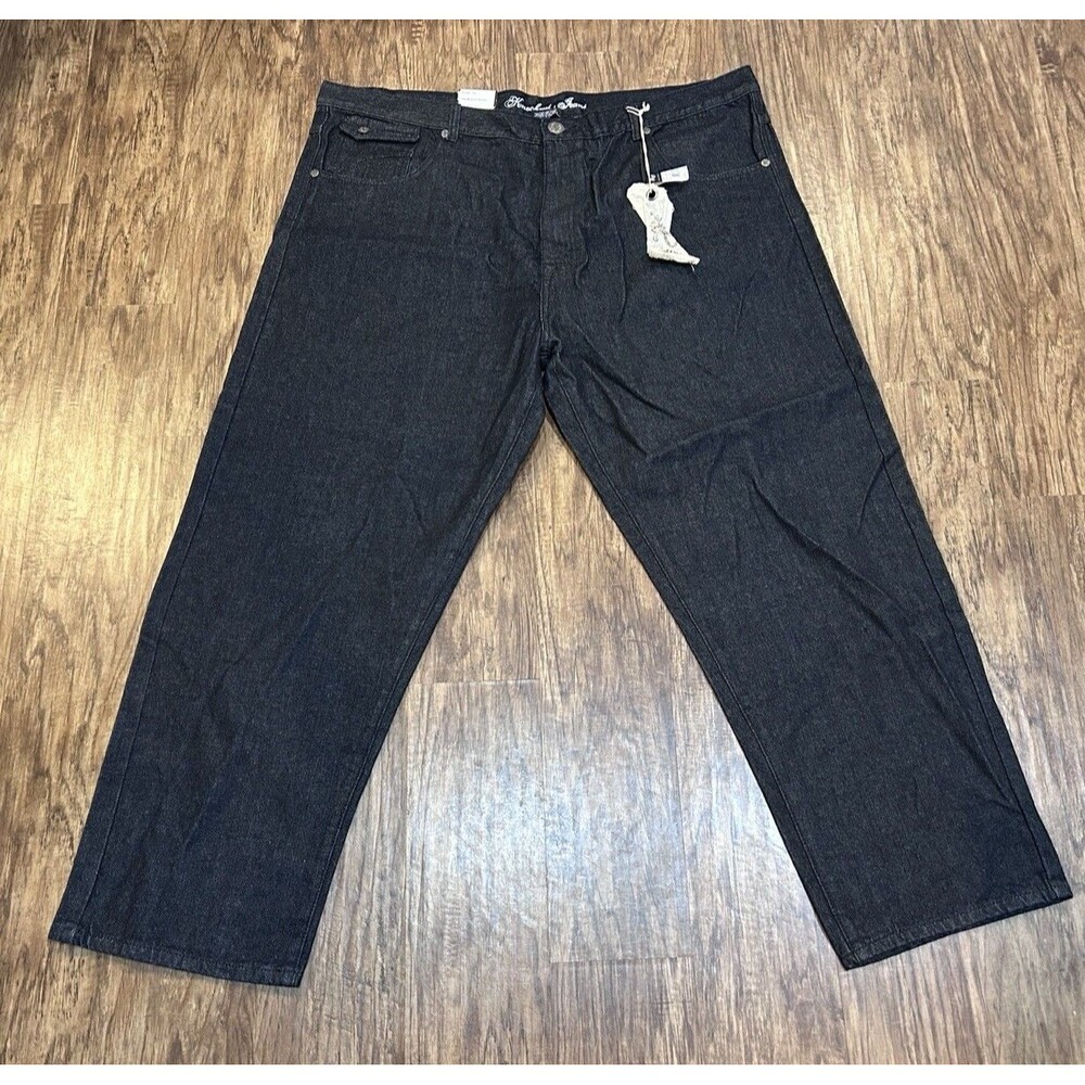 NWT Knockout Wide Leg Jeans Mens Y2K DENIM Baggy Straight Relaxed 50x32